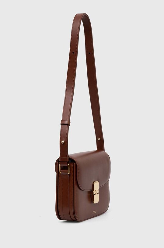 A.P.C. poșetă de piele Sac Grace Small PXBMW.F61413 maro SS25