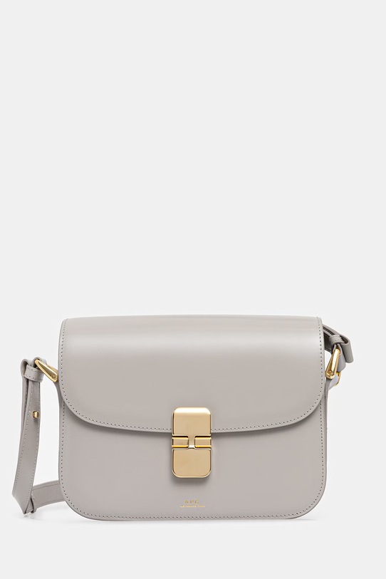 A.P.C. torebka skórzana Sac Grace Small skóra licowa szary PXBMW.F61413