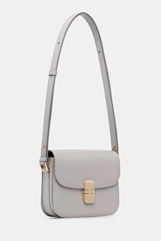 A.P.C. torebka skórzana Sac Grace Small PXBMW.F61413 szary SS26