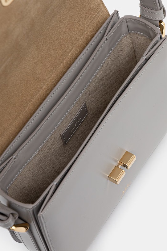 A.P.C. torebka skórzana Sac Grace Small PXBMW.F61413 szary