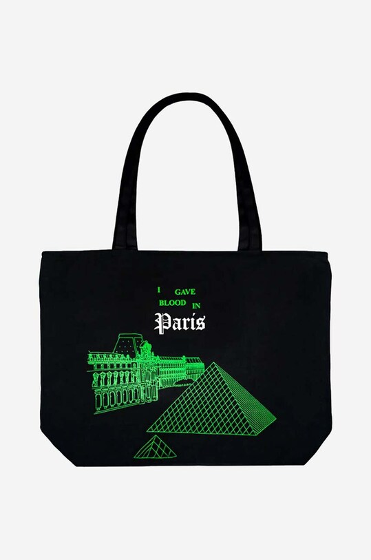 PLEASURES cotton handbag Blood Tote strapless black P23SP074