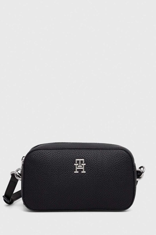 Kabelka Tommy Hilfiger jednofarebný čierna AW0AW15179.NOS