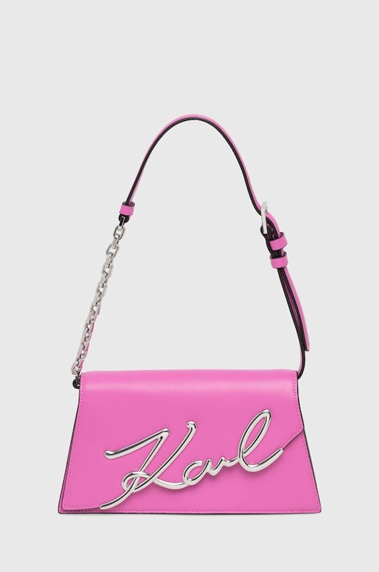 Karl Lagerfeld bőr táska nappa bőr rózsaszín 240W3005