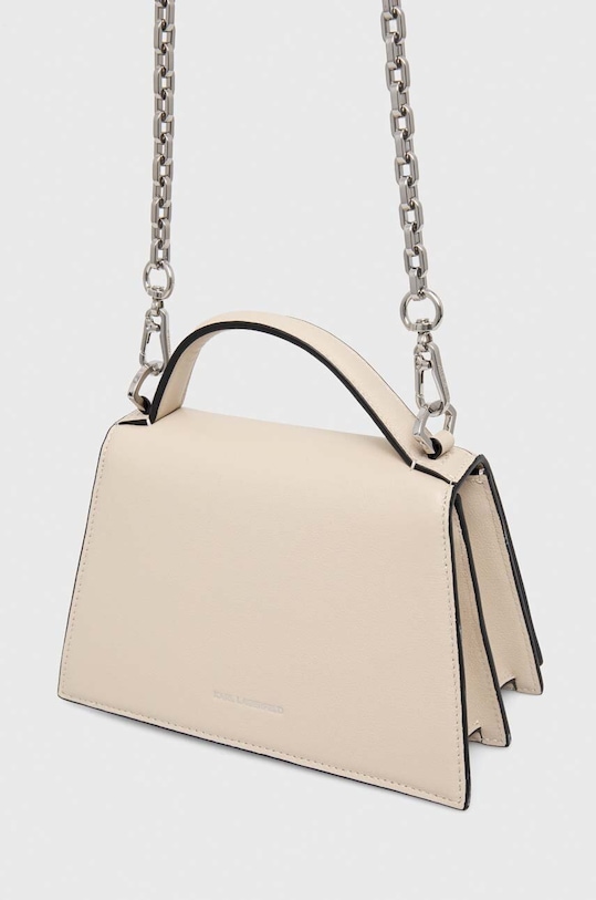Doplňky Kožená kabelka Karl Lagerfeld K/SIGNATURE 240W3004 béžová