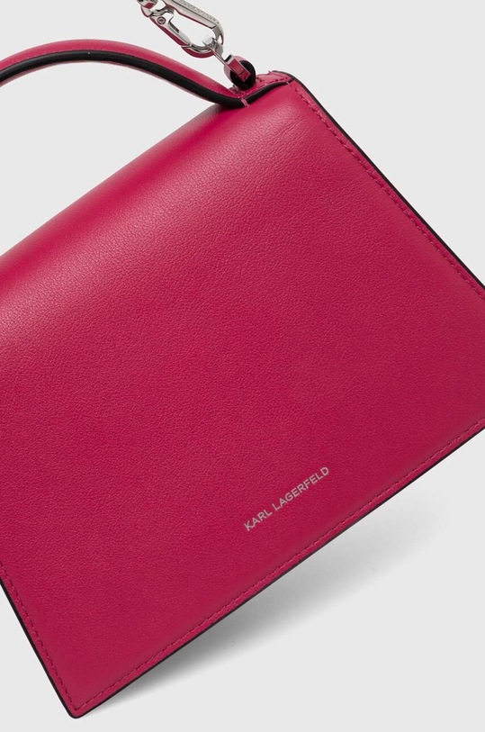 Akcesoria Karl Lagerfeld torebka skórzana K/SIGNATURE 240W3004 różowy