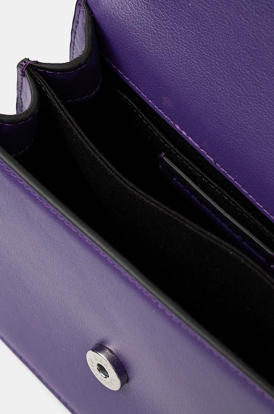 Kožená kabelka Karl Lagerfeld K/SIGNATURE 240W3004 fialová