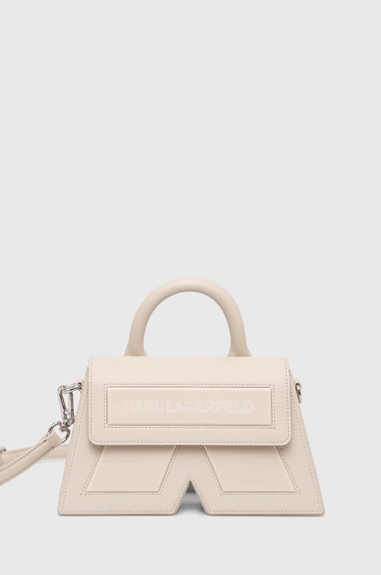 Karl Lagerfeld torebka skóra licowa beżowy 240W3190