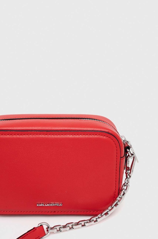 Kožená kabelka Karl Lagerfeld 240W3085 červená