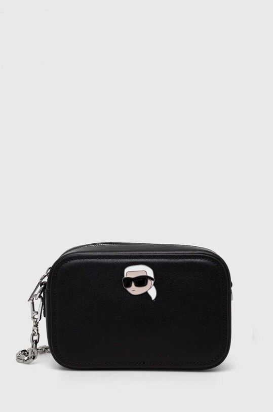 Karl Lagerfeld poseta de piele uni negru 240W3085