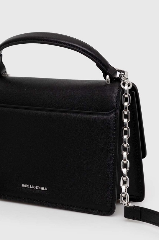 Doplnky Kožená kabelka Karl Lagerfeld 240W3084 čierna
