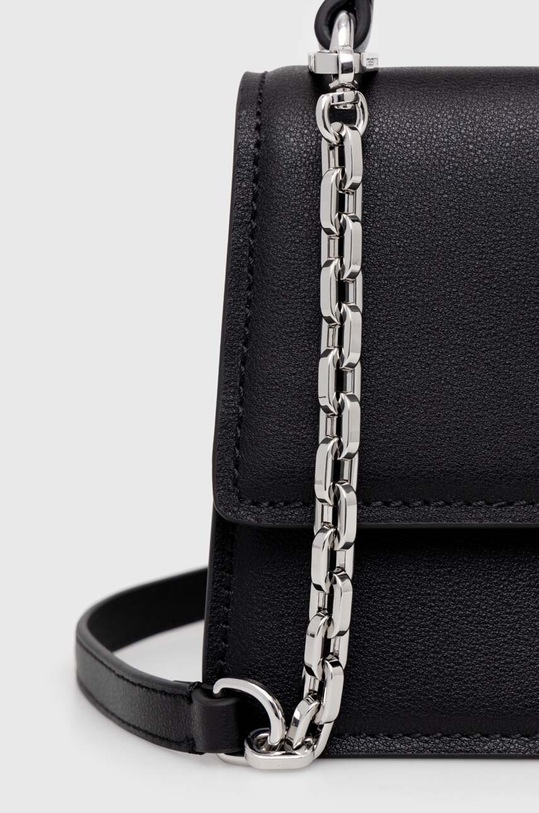 Kožená kabelka Karl Lagerfeld čierna 240W3084