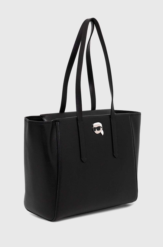 Kožená kabelka Karl Lagerfeld 240W3081 černá AA00