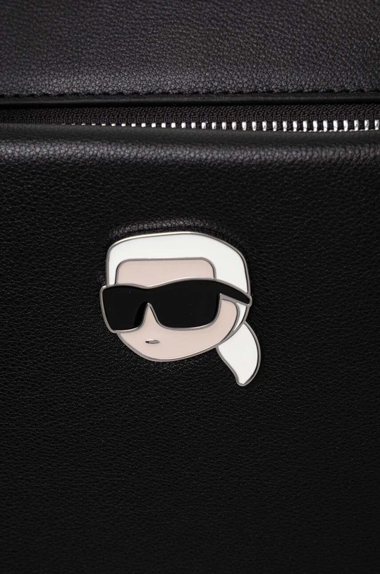 Kožená kabelka Karl Lagerfeld černá 240W3081