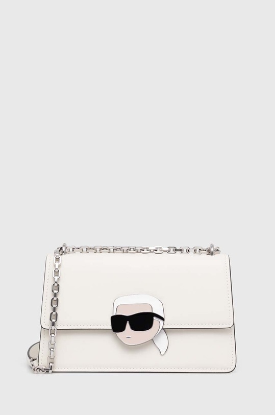 Karl Lagerfeld torebka skórzana nie mieści A4 biały 240W3083