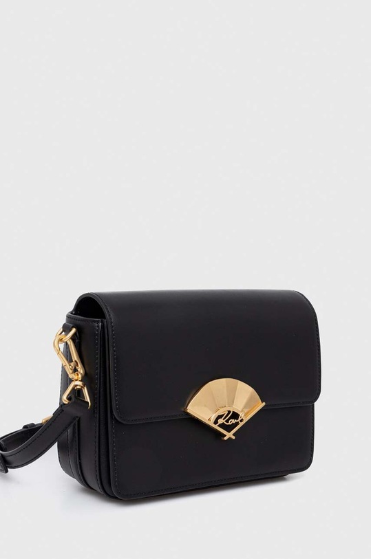 Kožená kabelka Karl Lagerfeld 240W3194 čierna AA00