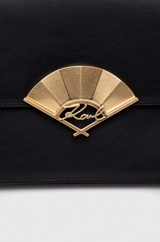 Kožená kabelka Karl Lagerfeld 240W3194 čierna