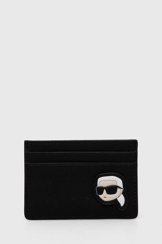 Karl Lagerfeld card holder imitatie de piele negru 240M3256