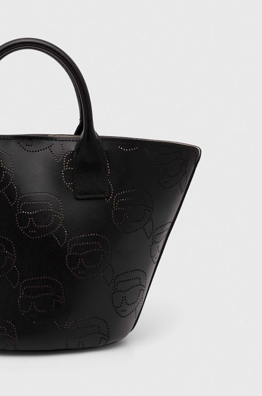 Karl Lagerfeld torebka skórzana czarny 241W3001