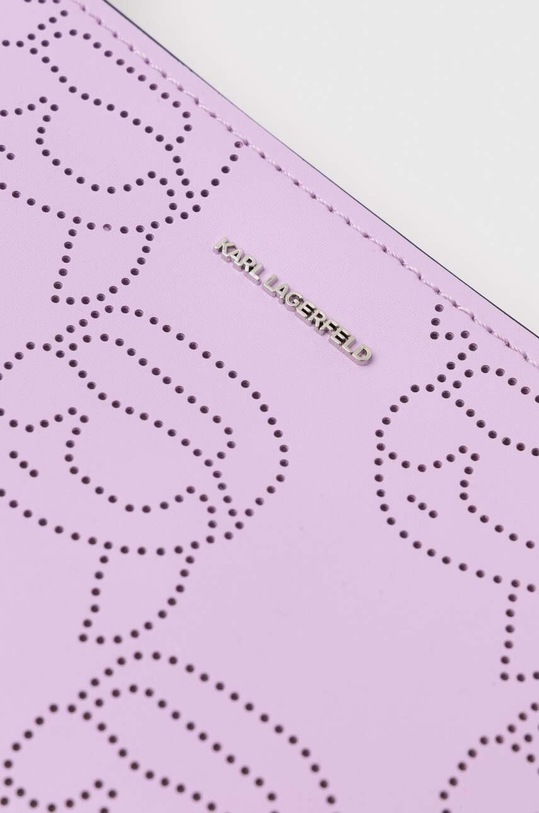 Кожаная сумочка Karl Lagerfeld фиолетовой 241W3003