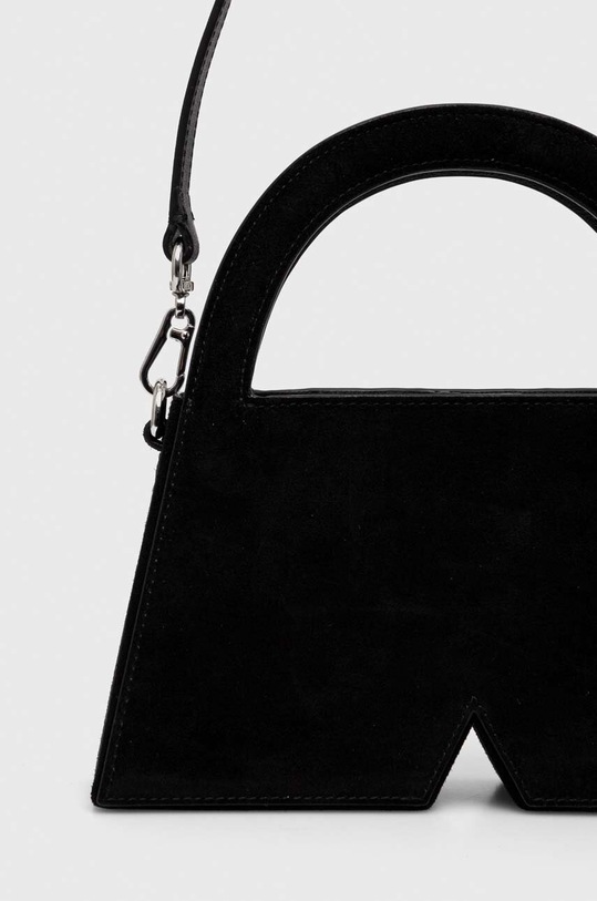 Accesorii Karl Lagerfeld geanta de mana din piele intoarsa 241W3026 negru