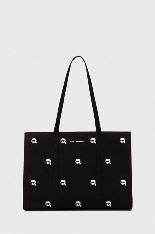 Karl Lagerfeld geanta de bumbac incape in A4 negru 241W3882