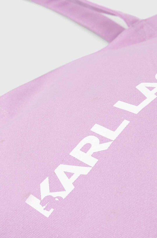 Bavlněná kabelka Karl Lagerfeld fialová 240W3870