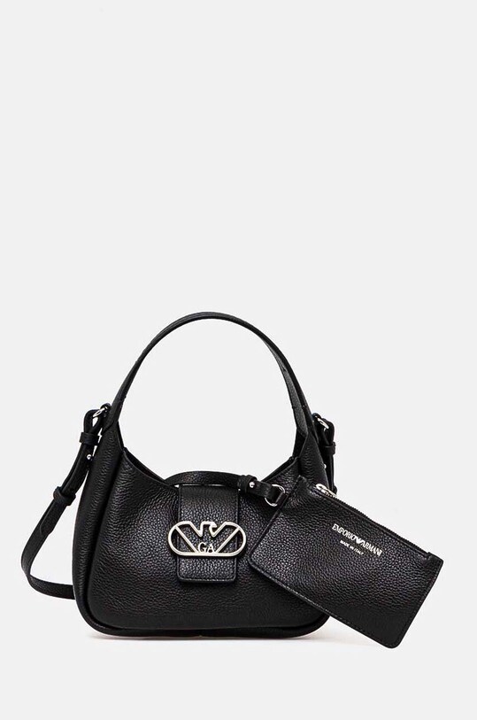 Emporio Armani torebka skórzana skóra licowa czarny Y3E235.YWQ9X.NOS