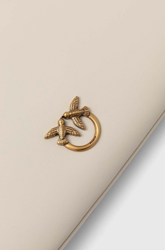 Akcesoria Pinko torebka skórzana 102747.A0F1 beżowy