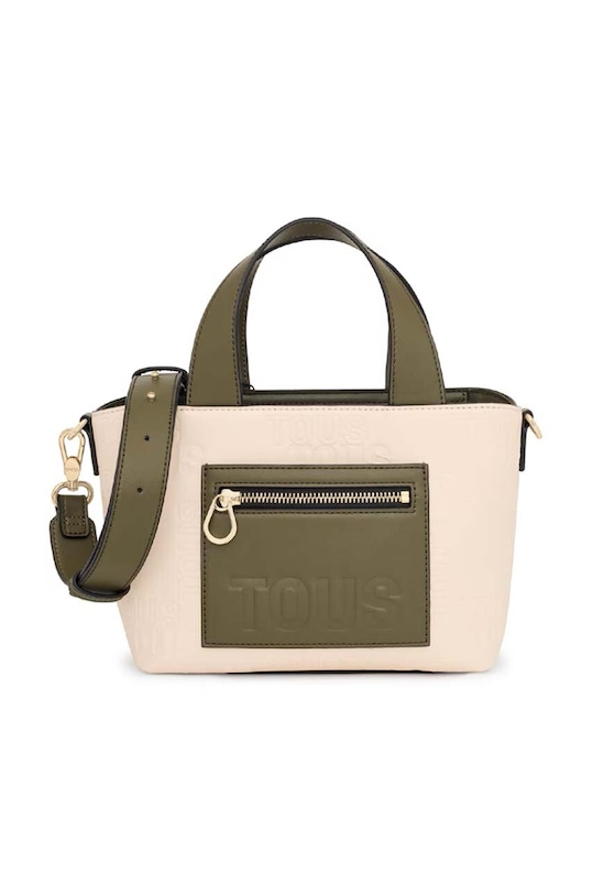 Τσάντα Tous απομίμηση λείου δέρματος μπεζ 2002043501