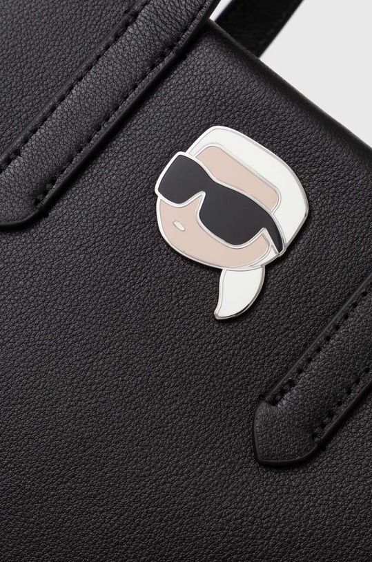 Kožená kabelka Karl Lagerfeld 245W3051 čierna