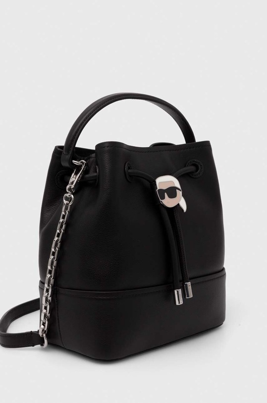 Αξεσουάρ Δερμάτινη τσάντα Karl Lagerfeld 245W3052 μαύρο
