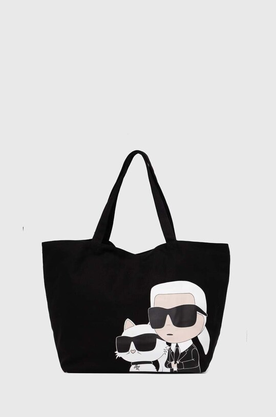 Чанта Karl Lagerfeld надпис черен 245W3850