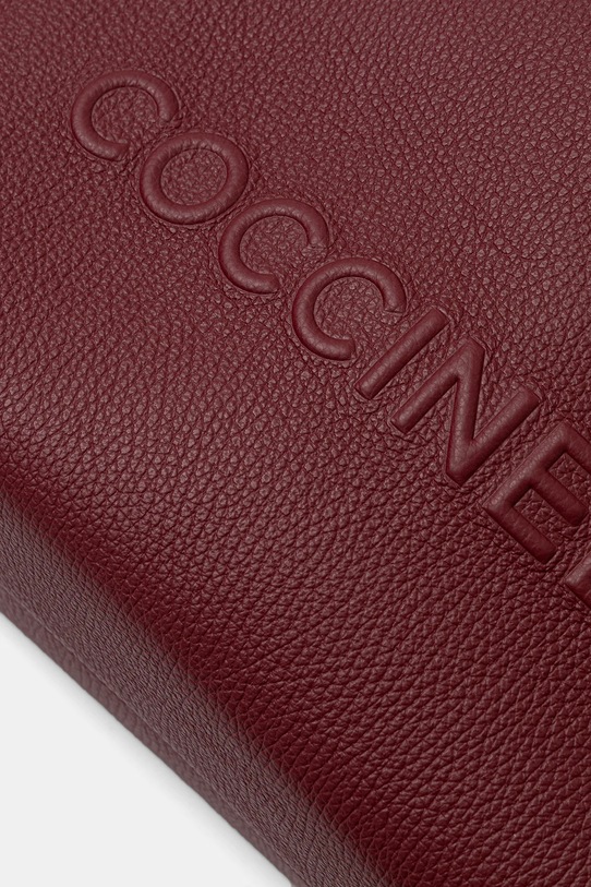 Coccinelle poșetă de piele COCCINELLEMYRTHA MAXI LOG E1.QBB.18.02.01 burgundia