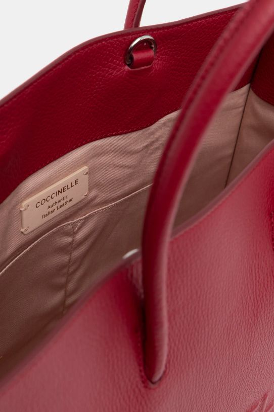 Kožená kabelka Coccinelle COCCINELLEMYRTHA MAXI LOG burgundské E1.QBB.18.02.01