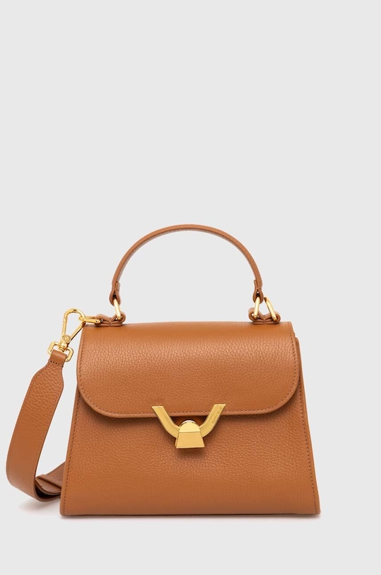 Coccinelle torebka skórzana DEW skóra licowa brązowy E1.QTF.18.01.01