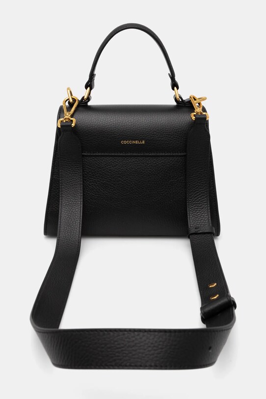 Coccinelle poseta de piele COCCINELLEDEW negru E1.QTF.18.01.01