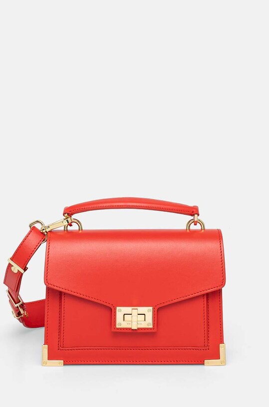 Шкіряна сумочка The Kooples лицьова шкіра червоний AFSEMILYS119