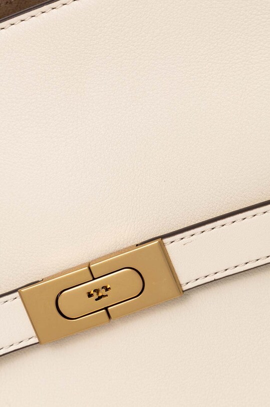 Akcesoria Tory Burch torebka skórzana Lee Radziwill Small Double 158641.122 beżowy
