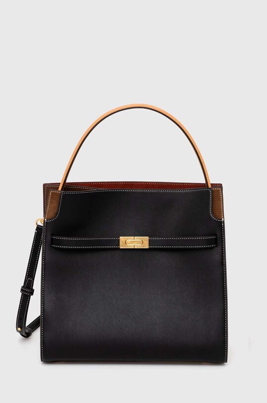 Kožená kabelka Tory Burch CN Lee Radziwill Double Bag usňová koža čierna 59533.001