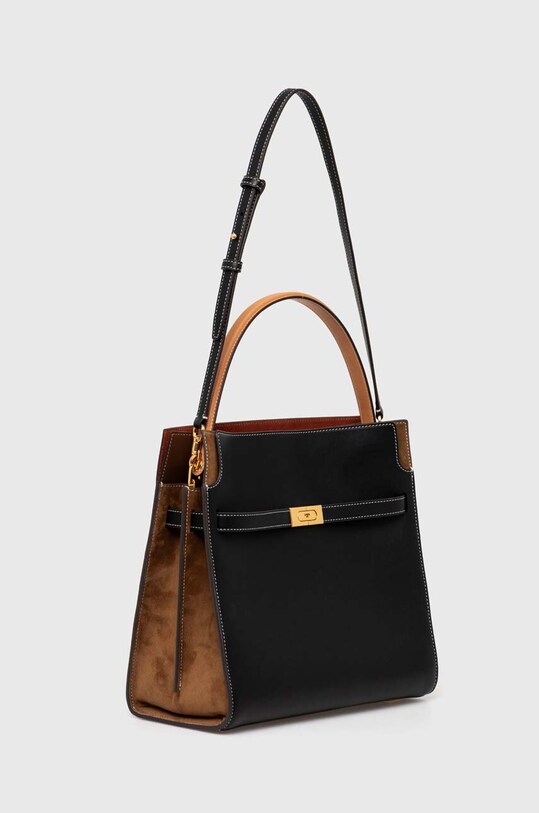 Kožená kabelka Tory Burch CN Lee Radziwill Double Bag 59533.001 čierna AA00