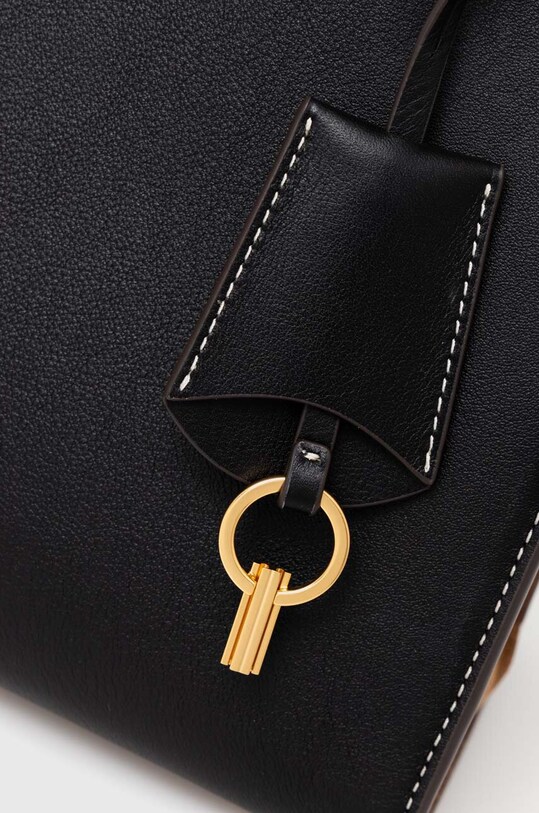 Doplnky Kožená kabelka Tory Burch CN Lee Radziwill Double Bag 59533.001 čierna