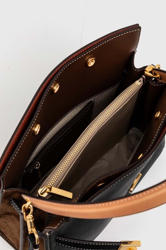 Tory Burch torebka skórzana Lee Radziwill Small Double 61302.001 czarny