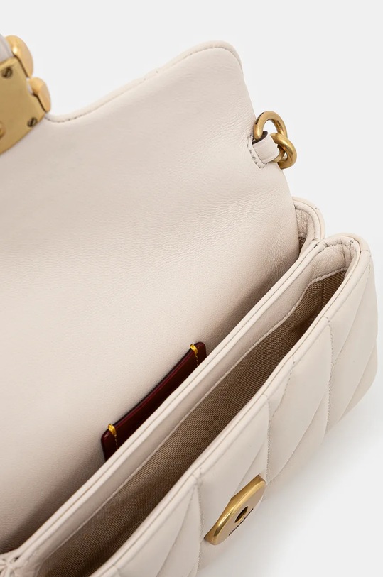 Шкіряна сумочка Coach Tabby CP018 бежевий