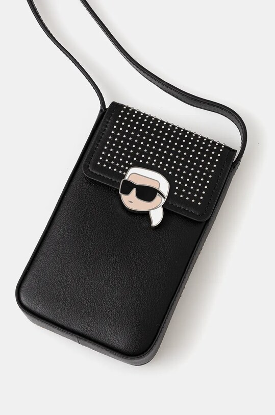 Karl Lagerfeld borseta de piele negru 246W3203