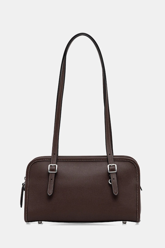 Coach leather handbag Glovetanned leather swing strapless brown CM565