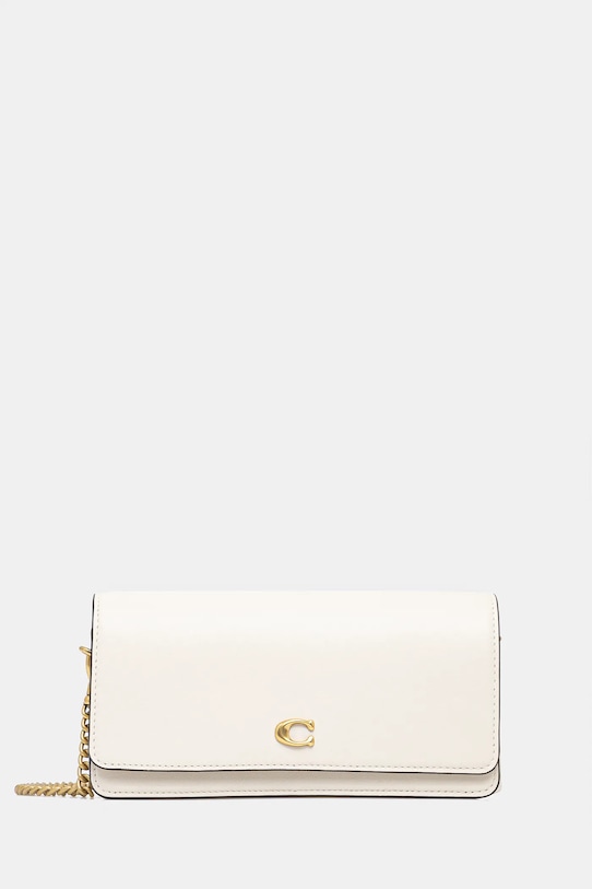 Сумочка Coach лицьова шкіра бежевий CW586