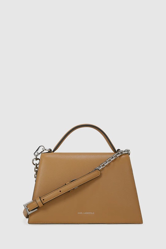Δερμάτινη τσάντα Karl Lagerfeld A1W30036 καφέ NC00
