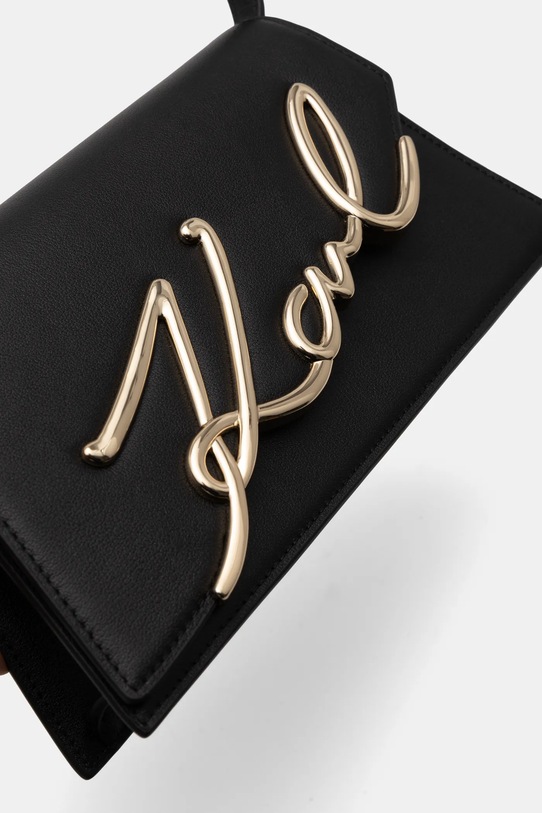 Kožna torba Karl Lagerfeld K/SIGNATURE crna A1W30037