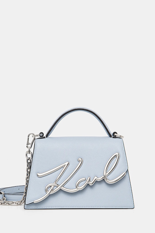 Karl Lagerfeld torebka K/SIGNATURE nie mieści A4 niebieski A1W30038