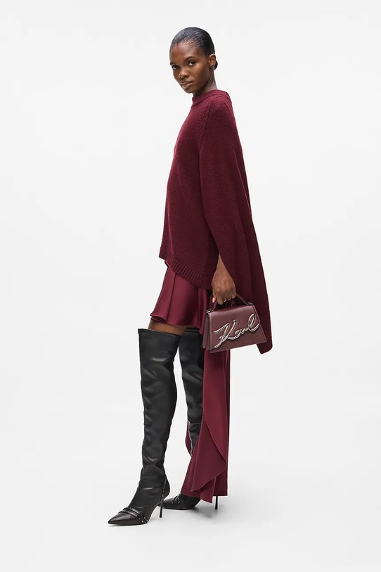 Τσάντα Karl Lagerfeld K/SIGNATURE A1W30038 μπορντό